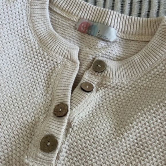 Free People Hailee Sweater Set Matching Two Piece Pants in Au Lait Cream - Picture 4 of 7